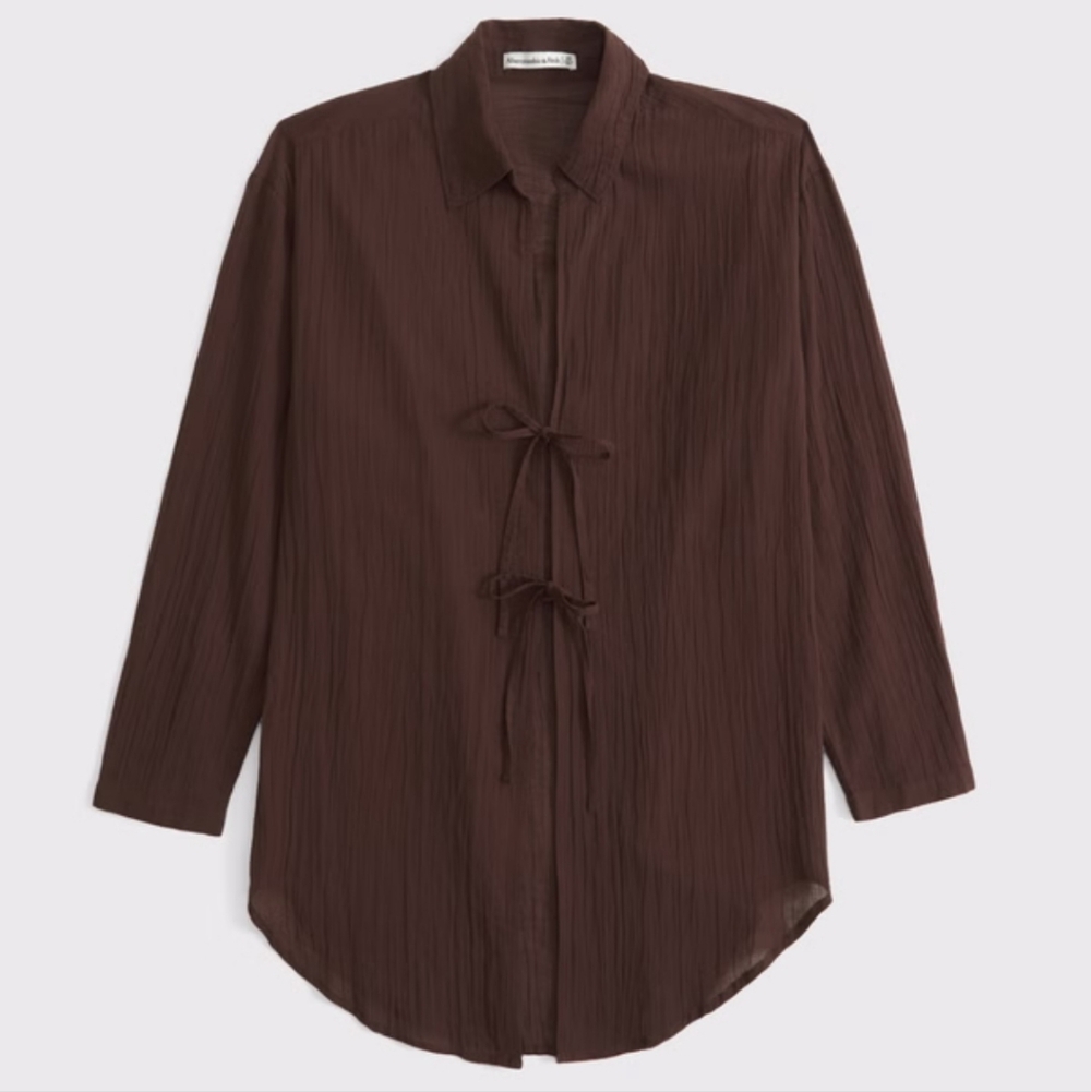 Women's Tie Front Dress Cover-up XS